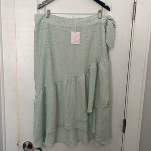 NWT Wrap Midi Skirt